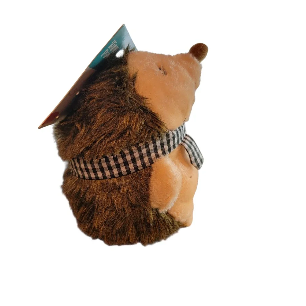 Zippy Paws Hetty the Hedgehog Plush Dog Toy Black‎ White Scarf 20cm x 15cm